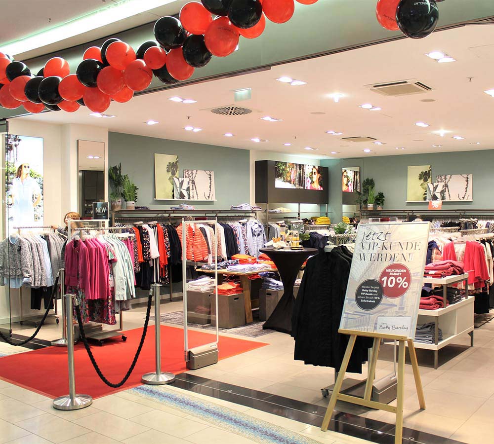 Modegeschäft mit Dekoration