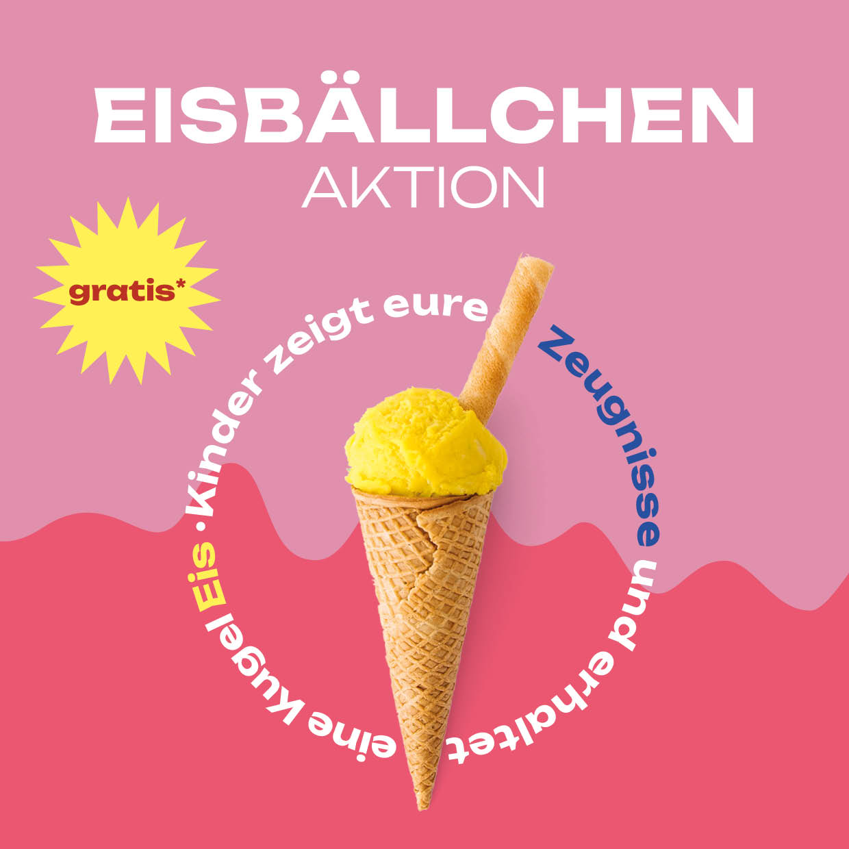 Plakat zur Eisaktion