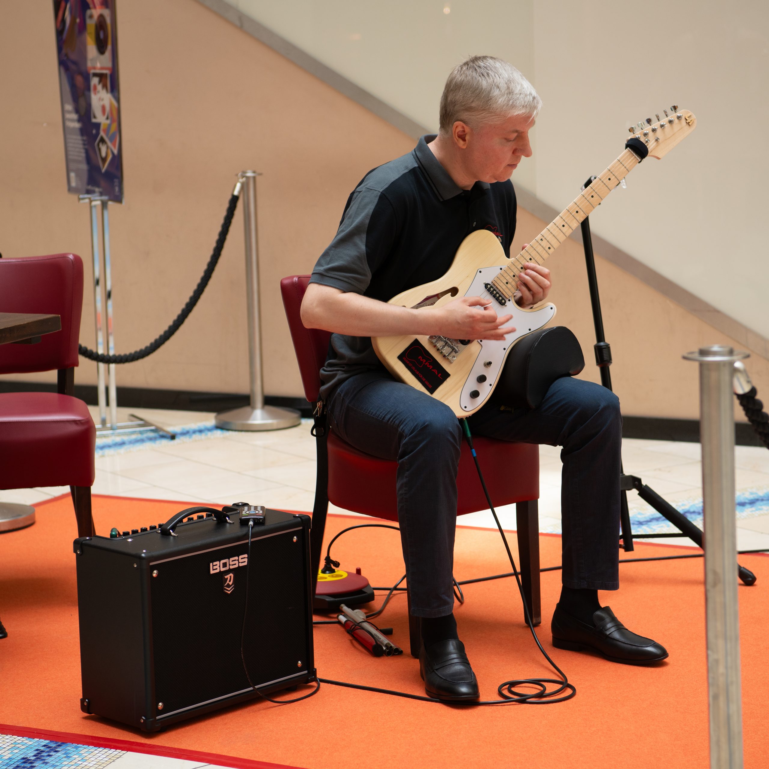 Gitarrist bei Live-Auftritt